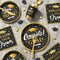 Graduation Decoration Class of 2026, 350PCS Graduation Party Supplies Disposable Dinnerware(Serve 50) with Paper Plates Cup Napkin Fork Knife Spoon College High School Grad Decor(Black & Gold)